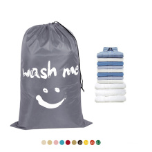 Eco-friendly OEM Customized Promotional Printing logo Drawstring Dirty waterproof Nylon Laundry Bag